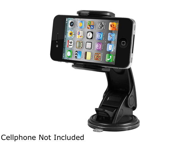 Macally Black Suction Cup Mount For iPhone, iPod, Cell Phone, MP4, GPS MGRIP2