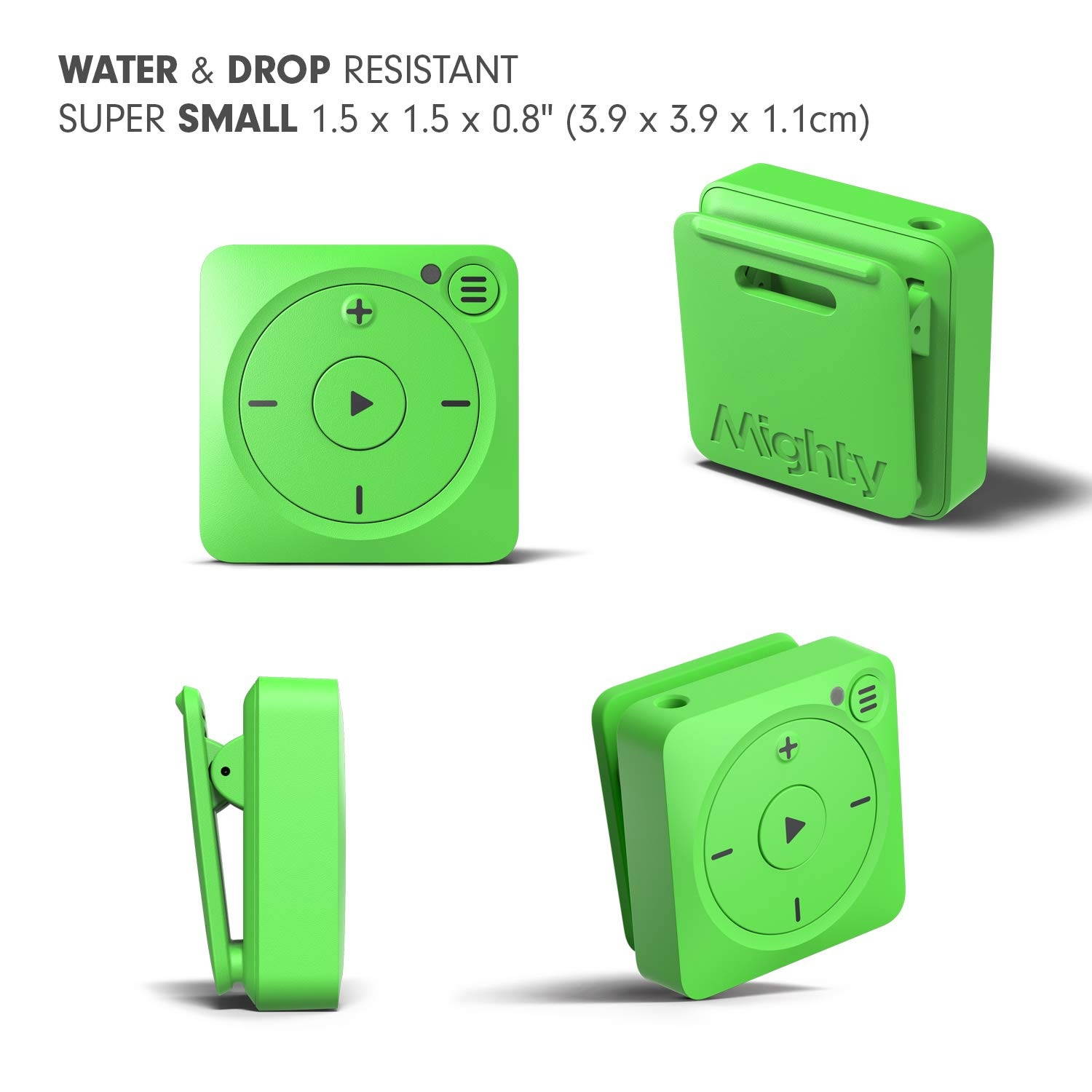 Mighty Vibe Spotify and Amazon Music Player - Bluetooth & Wired Headphones - 1,000+ Song Storage - No Phone Needed - Black