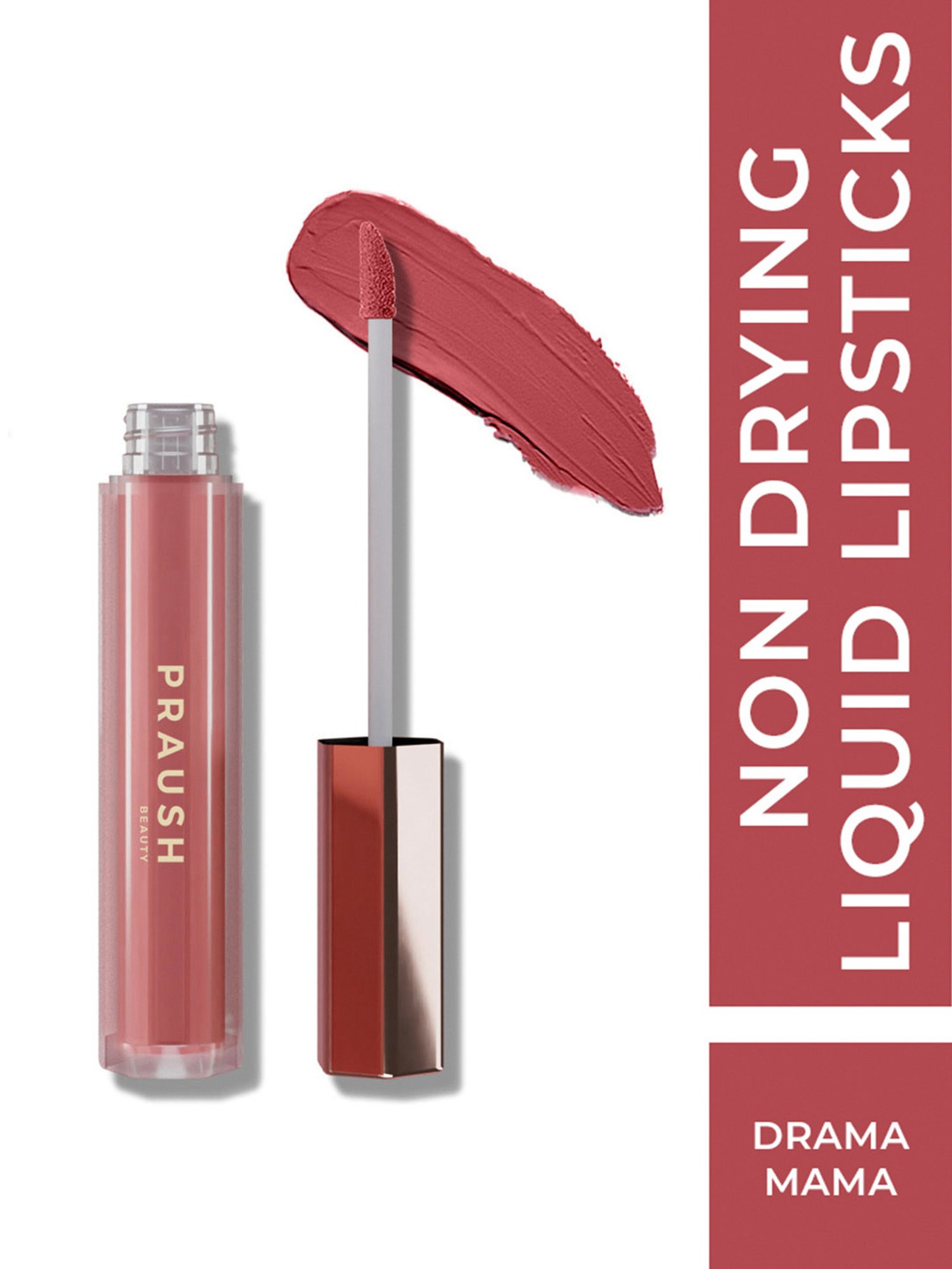 Praush Beauty Non Drying Liquid Lipstick Drama Mama - 30 gm