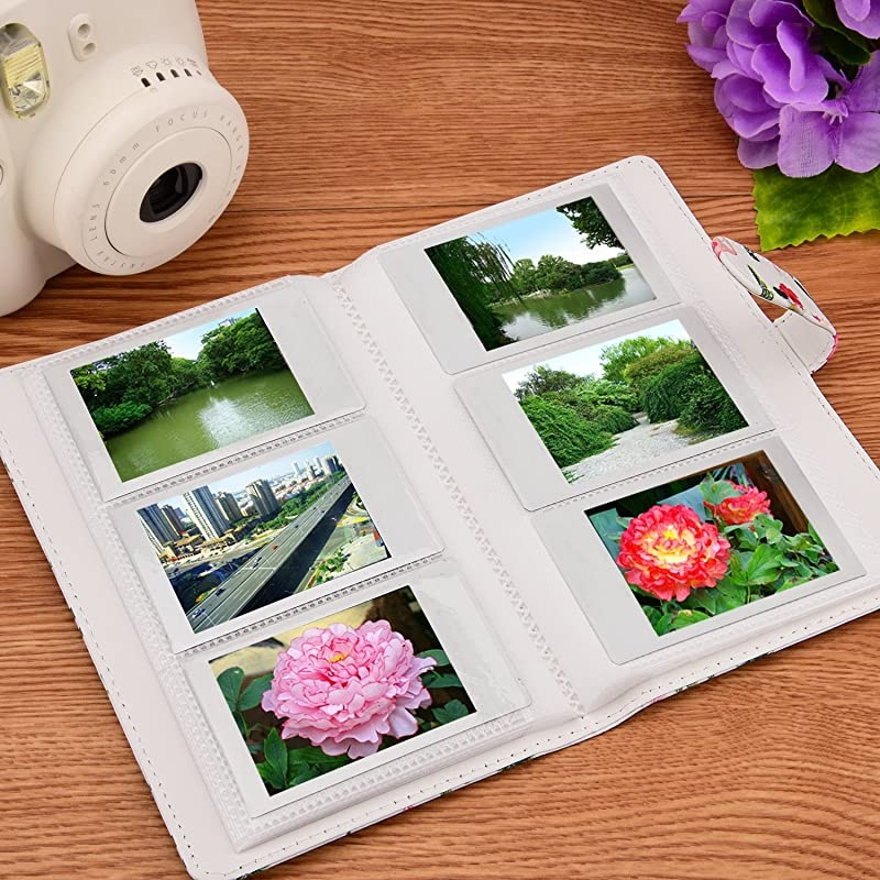 Wallet PU Leather Photo Album Compatible with Fujifilm Instax Mini 11 9 8 90 8+ 26 7s Instant Camera Film Polaroid Snap Zip Z2300 PIC300 Film White