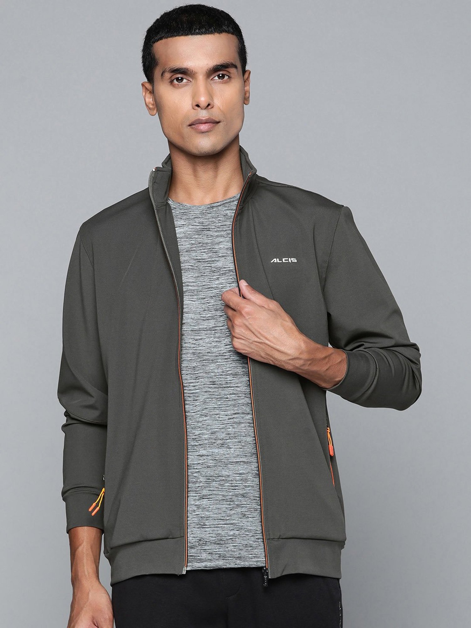 ALCIS Grey Slim Fit Sports Jacket