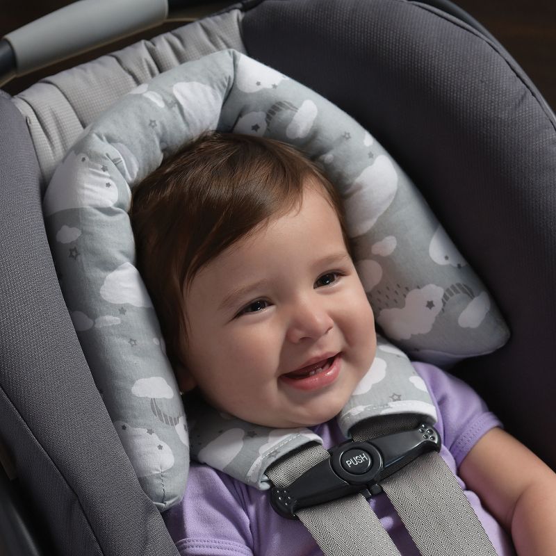 GO By Goldbug Space Duo Head Support And Strap Cover Set For Car Seat, Stroller, Bouncer