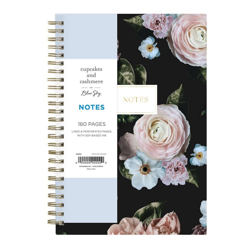160 sheet No Rule 1 Subject Spiral Notebook Hard Cover Midnight Musk - Cupcakes and Cashmere