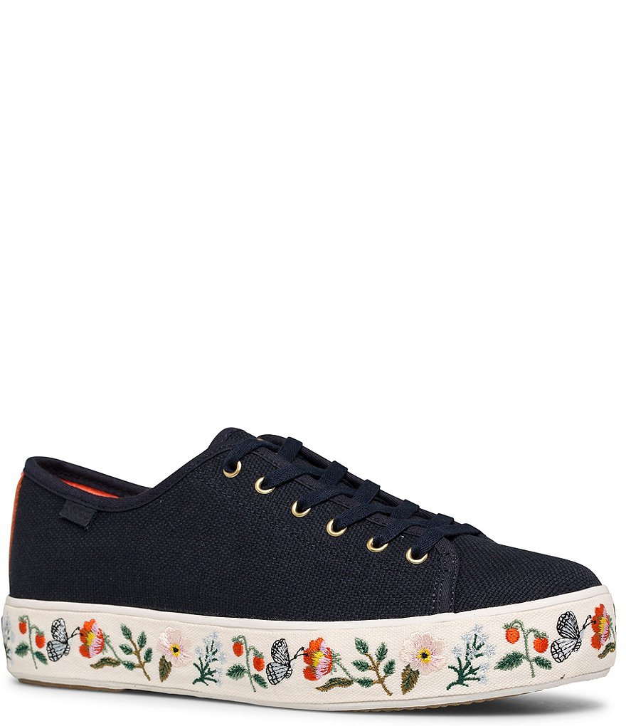 Keds Rifle Paper Co. Triple Kick Strawberry Fields Floral Sole Platform Sneakers