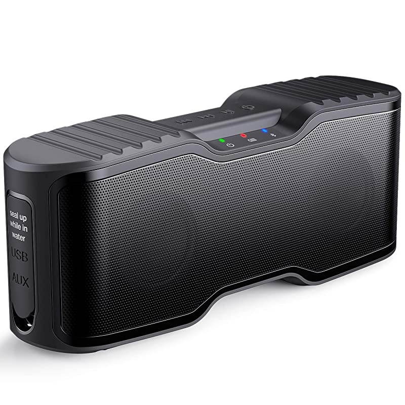 Sport II Portable Outdoors Wireless Bluetooth Speakers Waterproof IPX7, 20W Bass Sound, 15H Playtime, Stereo Pairing, Travel Home Party Black