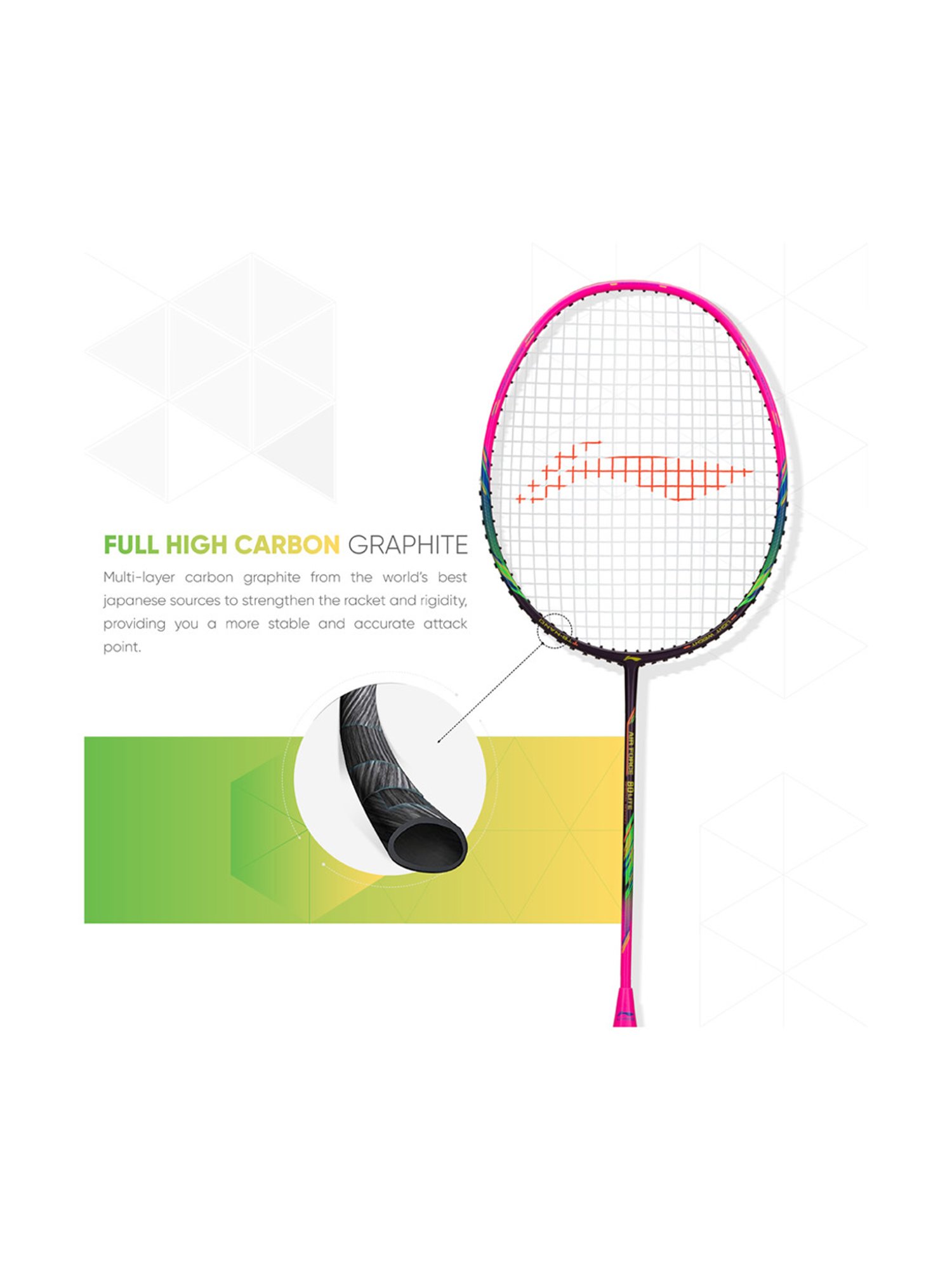 Li-Ning Air Force 80 Badminton Racket (Pink) Size - Medium