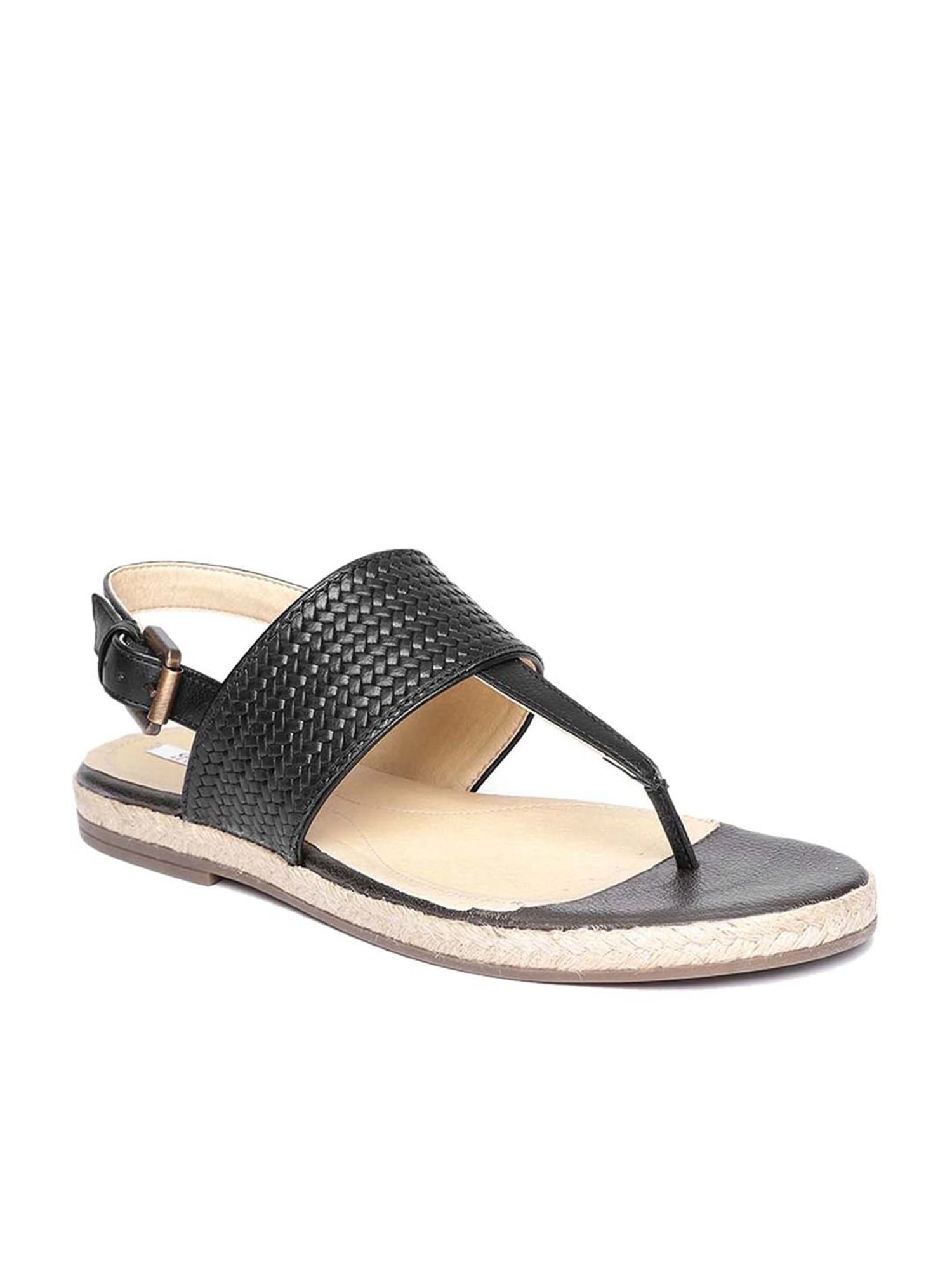 Geox Women's Black Back Strap Sandals