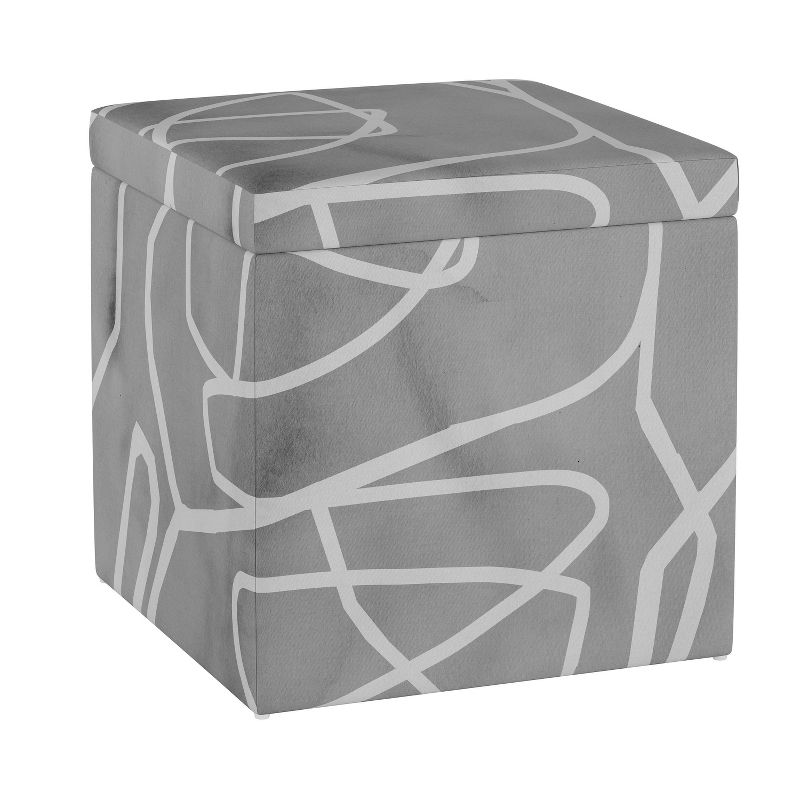 Plano Storage Ottoman Mona Abstract Gray - Project 62™
