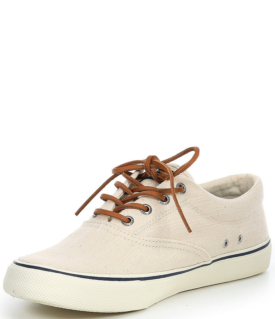 Sperry Men's Striper II CVO Distressed Linen Lace-Up Sneakers