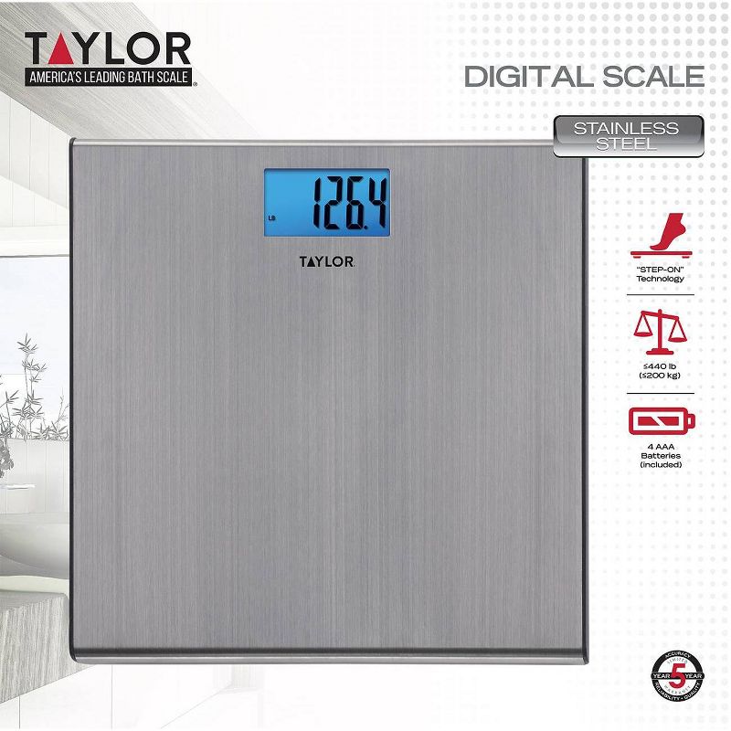 Glass Digital Scale with Stainless Steel Accents Green - Taylor