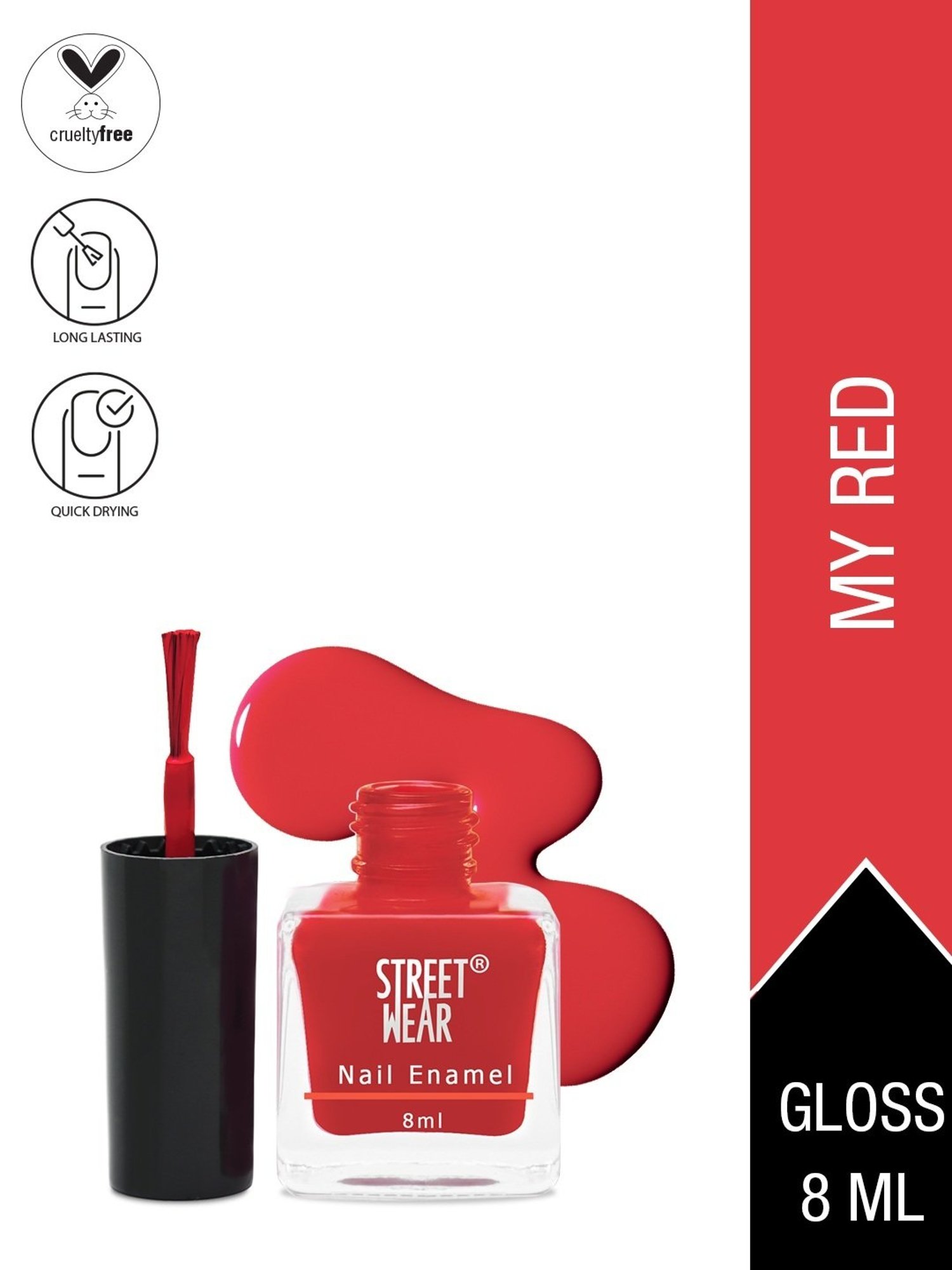 Street Wear Gloss Nail Enamel My Red - 8 ml
