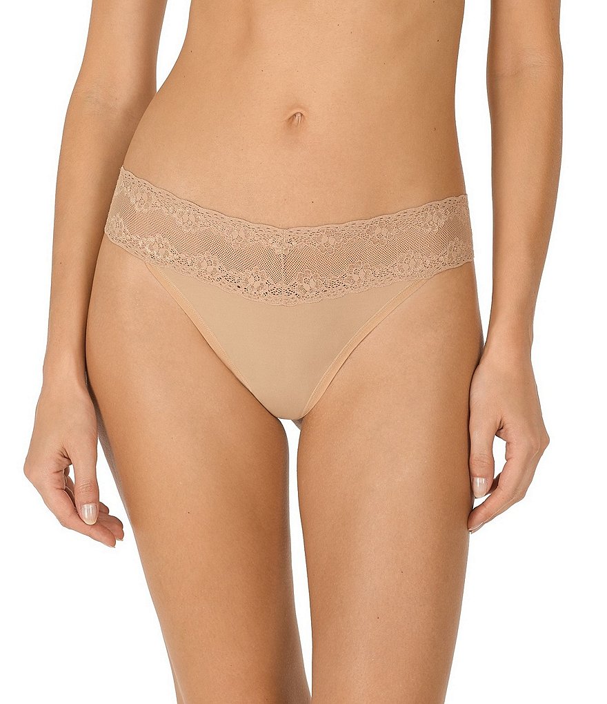 Natori Bliss Perfection Lace Trim Thong 3-Pack