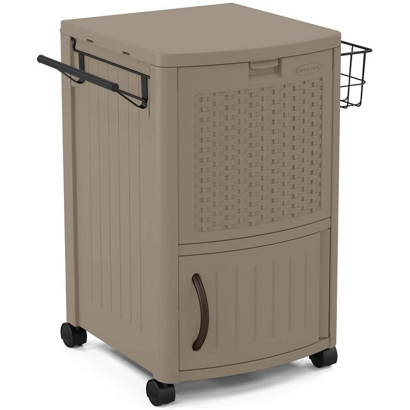Slat Top Serving Cart - Gray - Apollo Outdoor