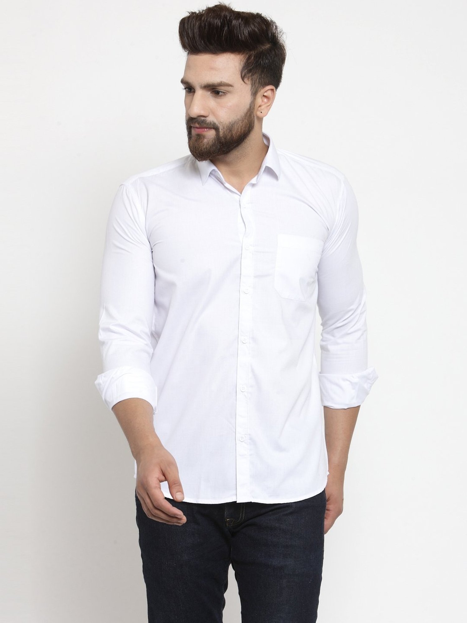 Jainish White Regular Fit Shirt