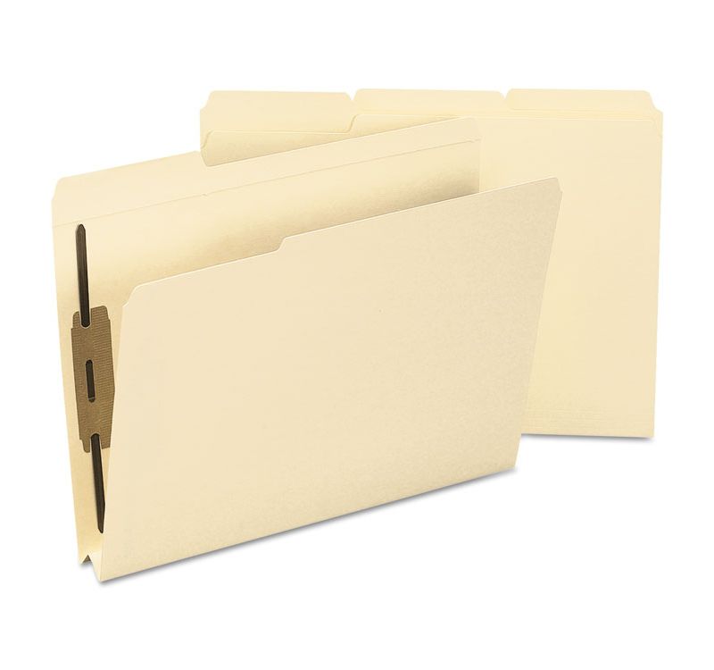 Smead 1 1/2 Inch Expansion Folder Two Fasteners 1/3 Top Tab Letter Manila 50/Box 14595
