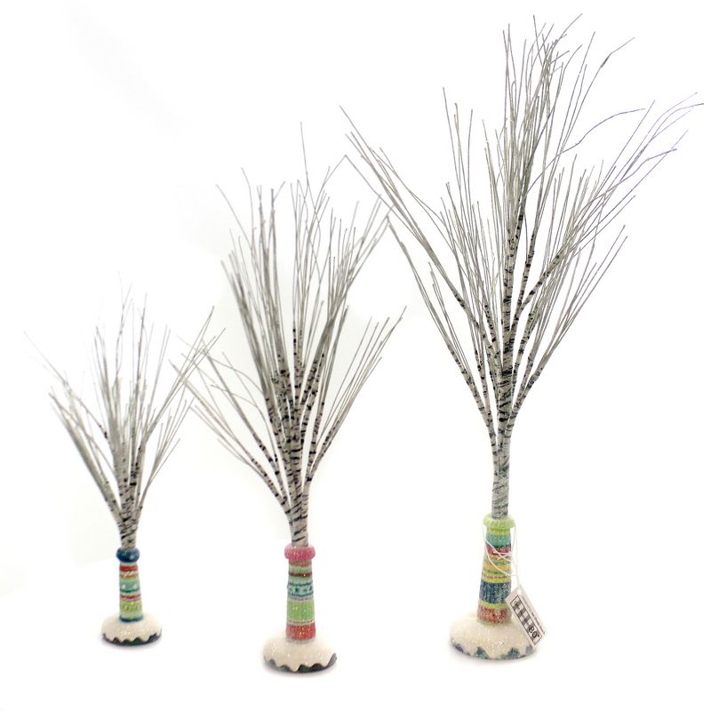 Christmas 15.5" Turtleneck Trees Set 3 Glitter  -  Decorative Figurines