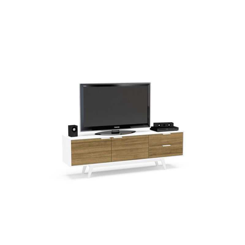 70" Fairfield Tv Stand White and Walnut - Chique