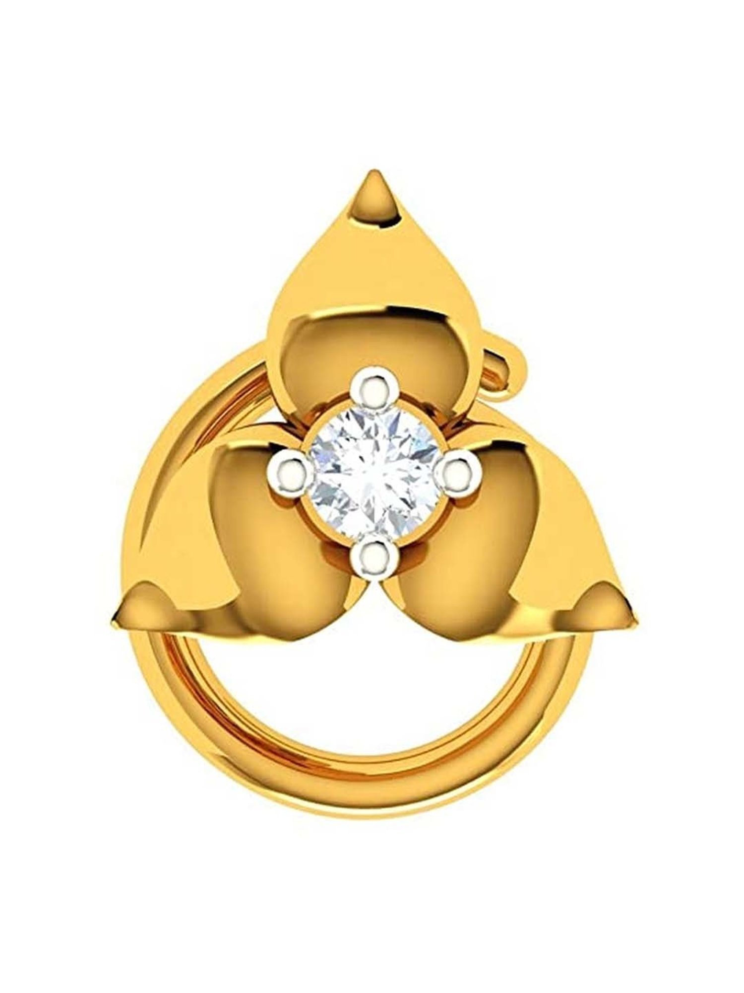 P.C. Chandra Jewellers 22k Gold Yellow Nosepin