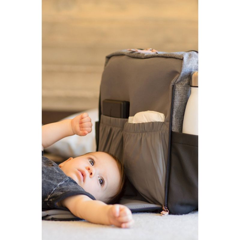 Petunia Pickle Bottom Boxy Diaper Bag - Graphite/ Black