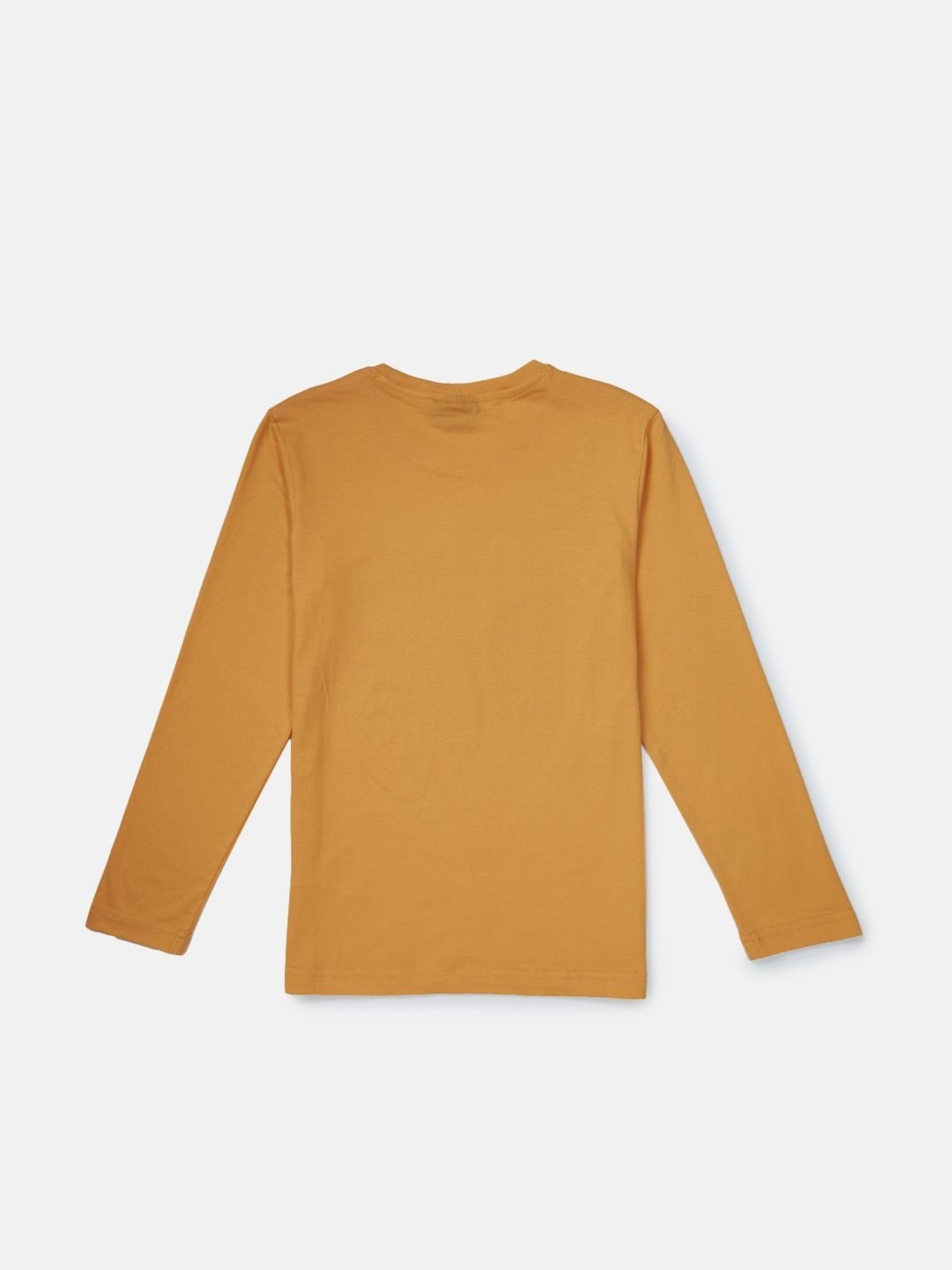 Gini & Jony Kids Orange Cotton Printed T-Shirt