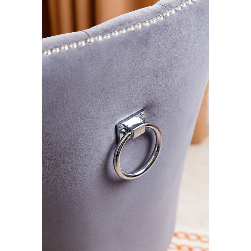 Monet Tufted Velvet Dining Chair Gray - Abbyson Living