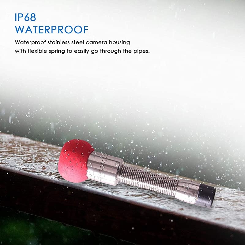 Pipe Inspection Camera, Pipeline Drain Industrial Endoscope,30M/100ft IP68 Waterproof Snake Video System with 7 Inch LCD Monitor 1000TVL Sony CCD DVR Recorder Sewer Camera(8GB SD Card Included)