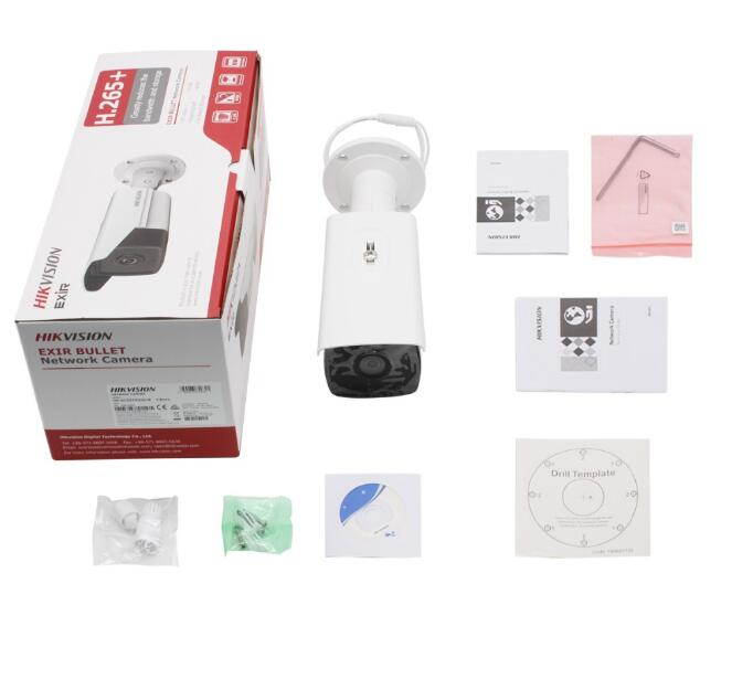 Hikvision UltraHD 4K Bullet Outdoor Security Camera, 4K (8-Megapixel), 164ft Night Vision, Heavy Duty Housing, 2.8mm Lens 102&deg; Wide Angle, White (DS-2CD2T83G0-I5)