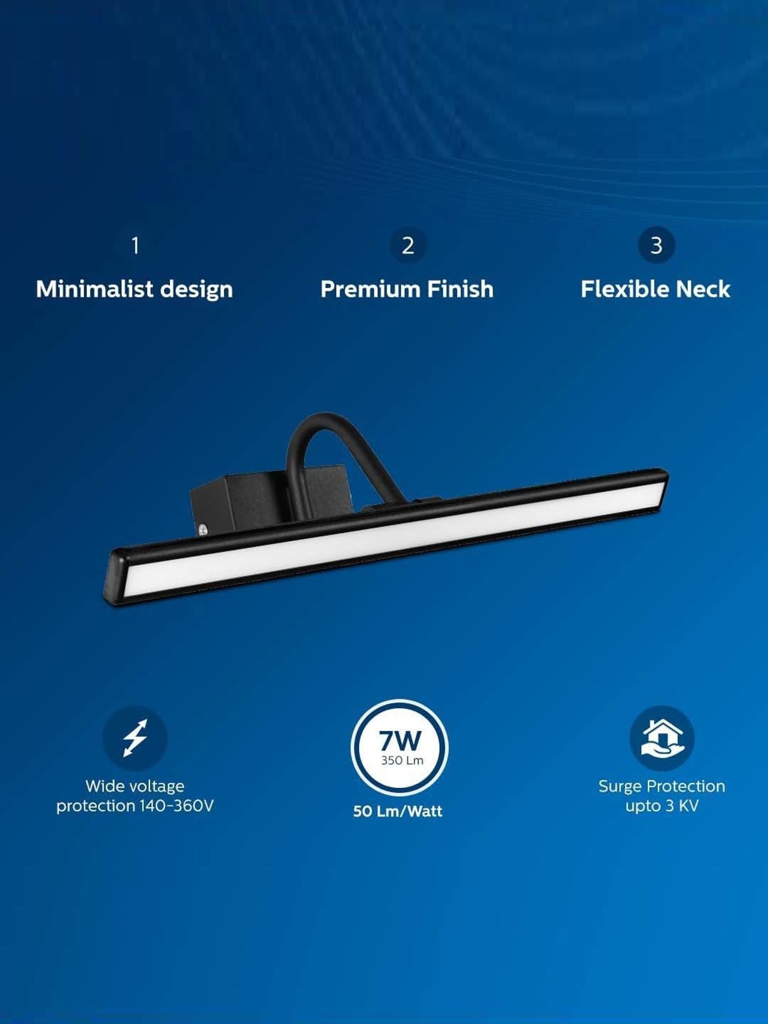 Philips 7W Picture Light for Display (Warm White, Pack of 2)