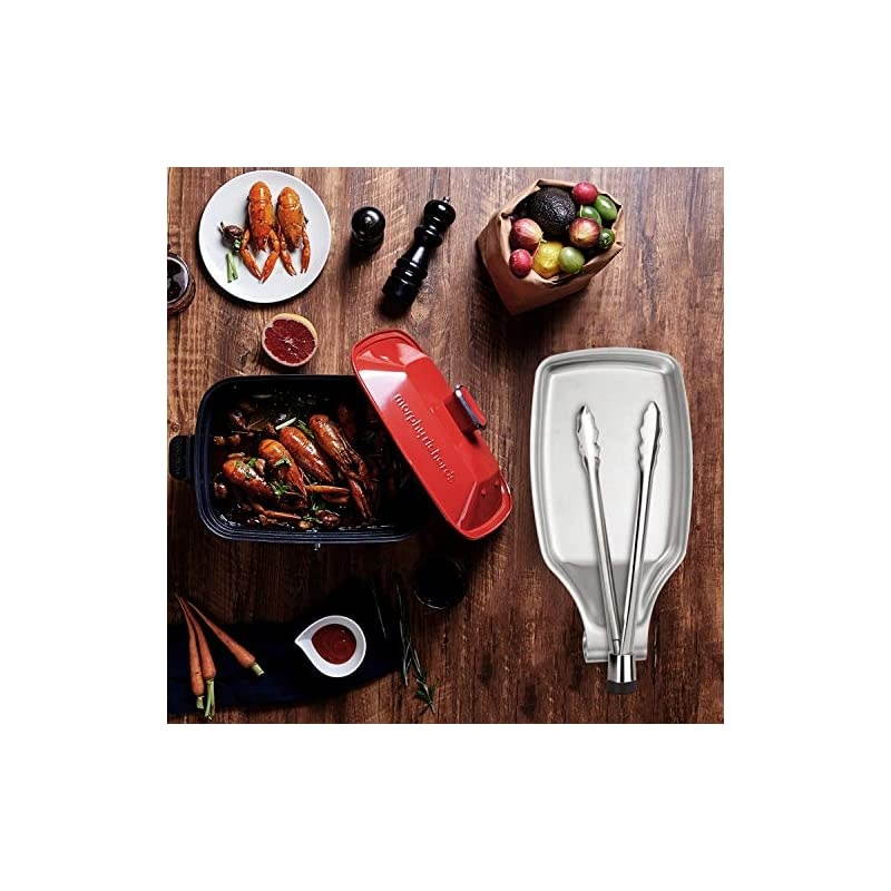 Spoon Rest Stainless Steel,  Heavy Duty Stove Spoon Holder Heavy Duty Holder for Kitchen, Spatula Ladle, Brush and Other Cooking Utensils