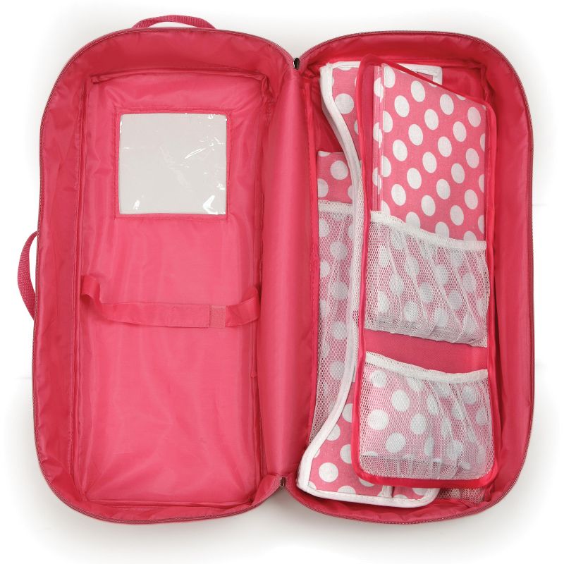Badger Basket Doll Travel Case with Bed & Bedding