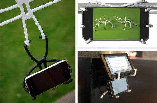 Spider Phone Holder--universal Phone Car Holder Mount and Stand For iPhone 4S, 5 and Android Phones (Black)