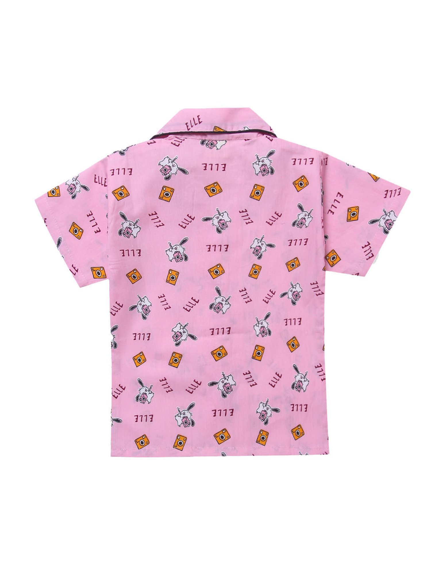 The Magic Wand Boys Pink Printed Shirt with Pyjamas