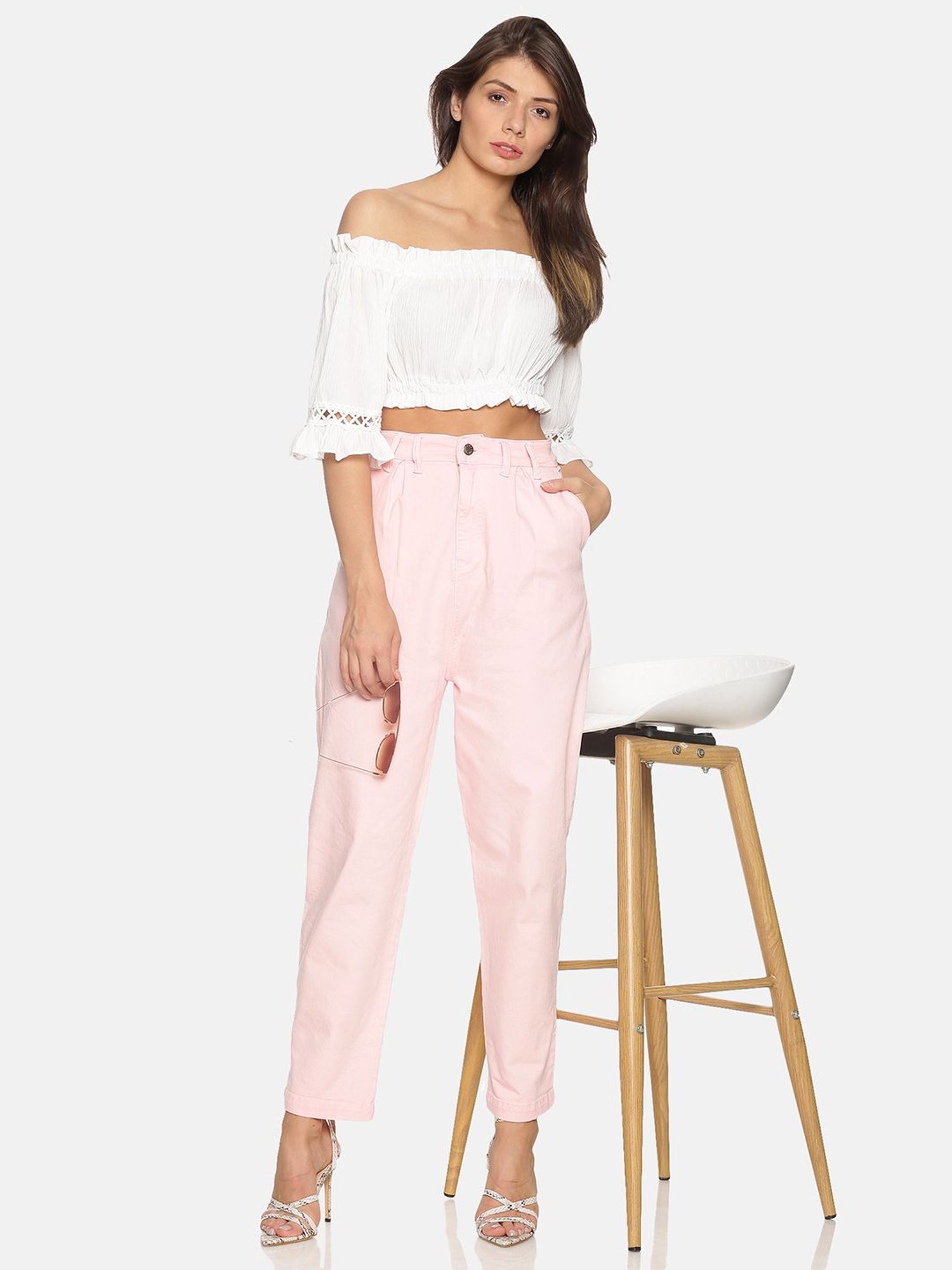ISU Pink Boyfriend fit Trousers