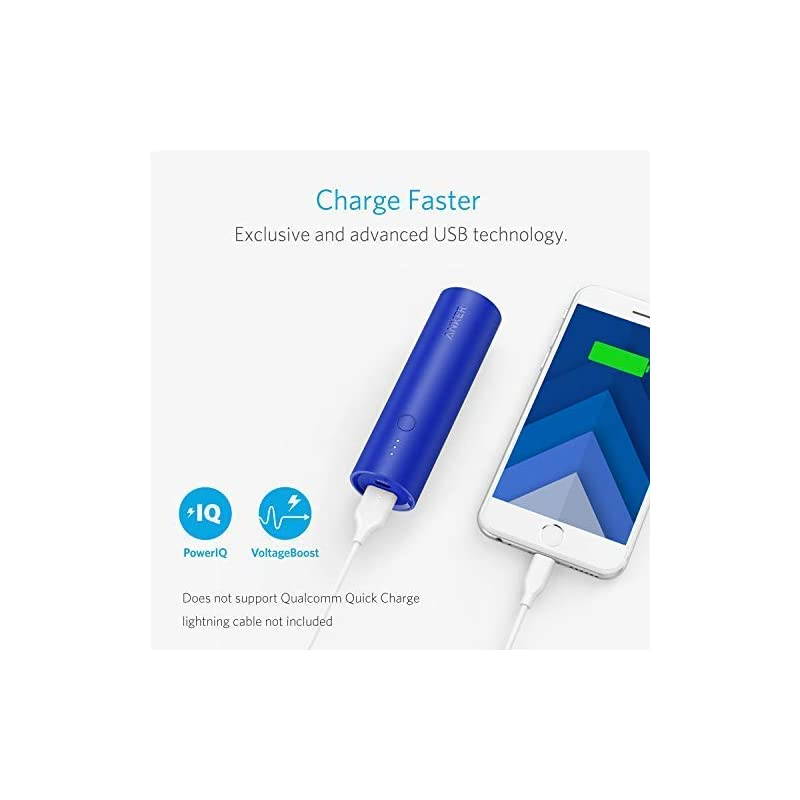 PowerCore 5000 Portable Charger UltraCompact 5000mAh External Battery with FastCharging Technology Power Bank for iPhone iPad Samsung Galaxy and More