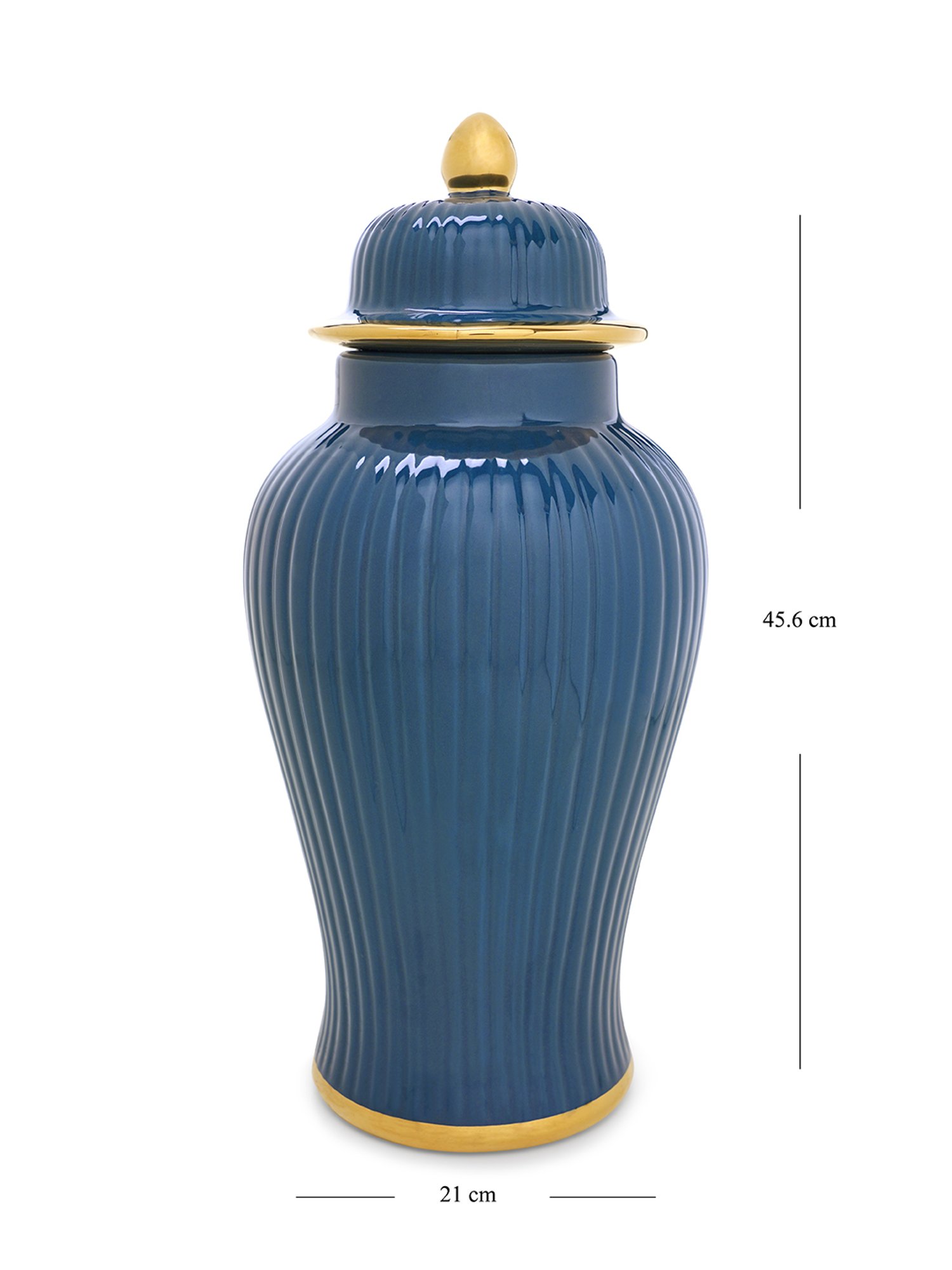 Pure Home and Living Blue Ceramic Textured Jars