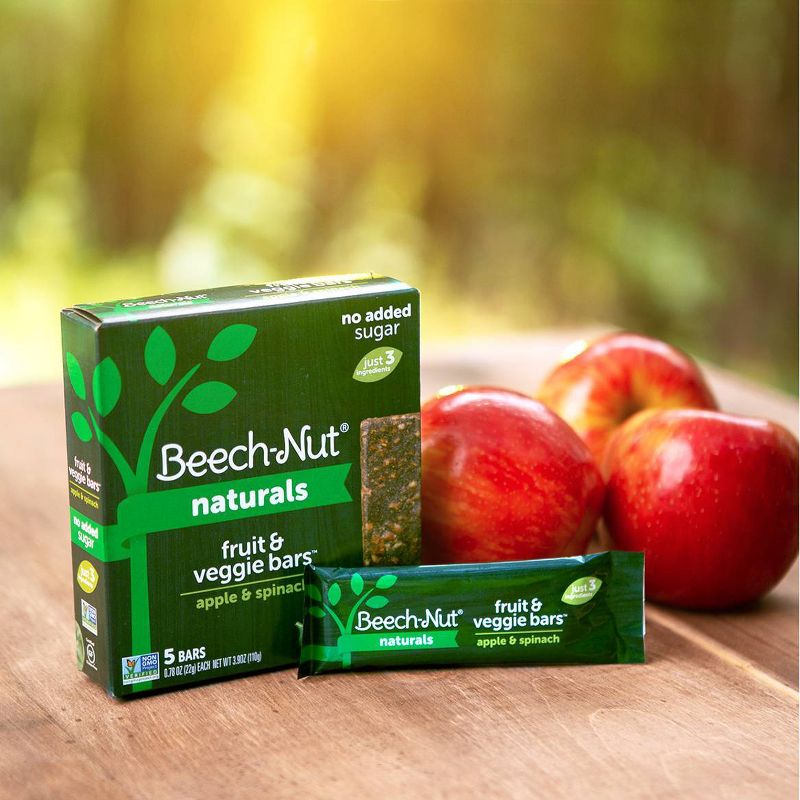 Beech-Nut Fruit & Veggie Bars Apple & Spinach - 5ct