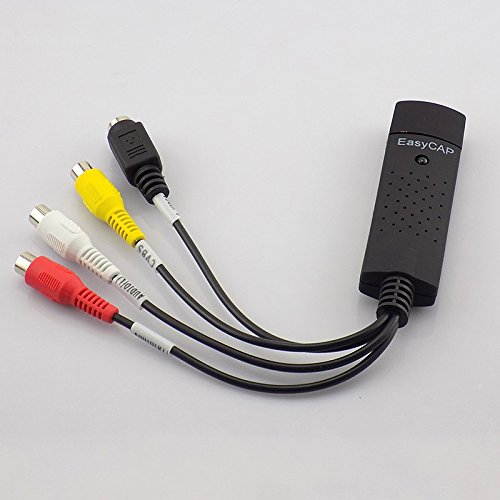 EasyCap Video DVR USB 2.0 Video Adapter USB 2.0 Capture Card Video TV DVD VHS Audio Capture Card 3 in 1 VHS to DVD Adapter Converter PC PS3 XBOX for win 7 8 32 64