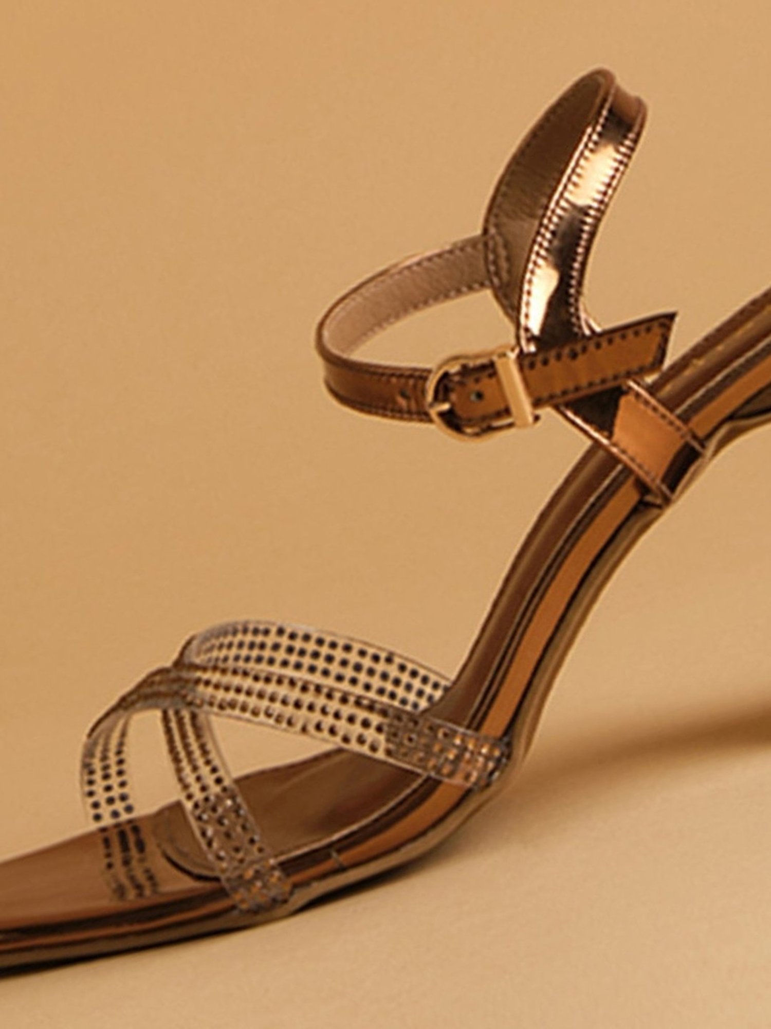 Eridani Women's Bel Bronze Ankle Strap Sandals