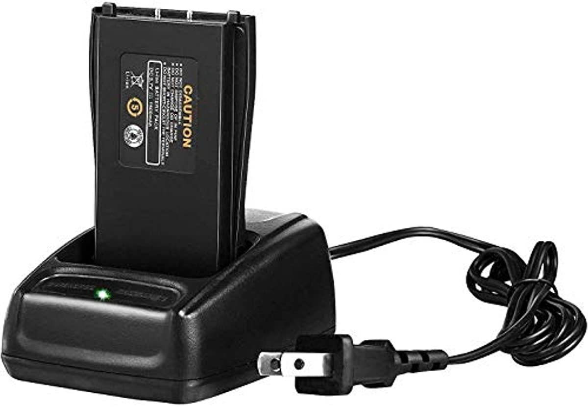 BaoFeng Two Way Radios Long Range FRS Walkie Talkies with Earpiece 3 Pack UHF Handheld Reachargeble Interphone for Adults or Kids Biking Hiking Camping Li-ion Battery and Charger Included