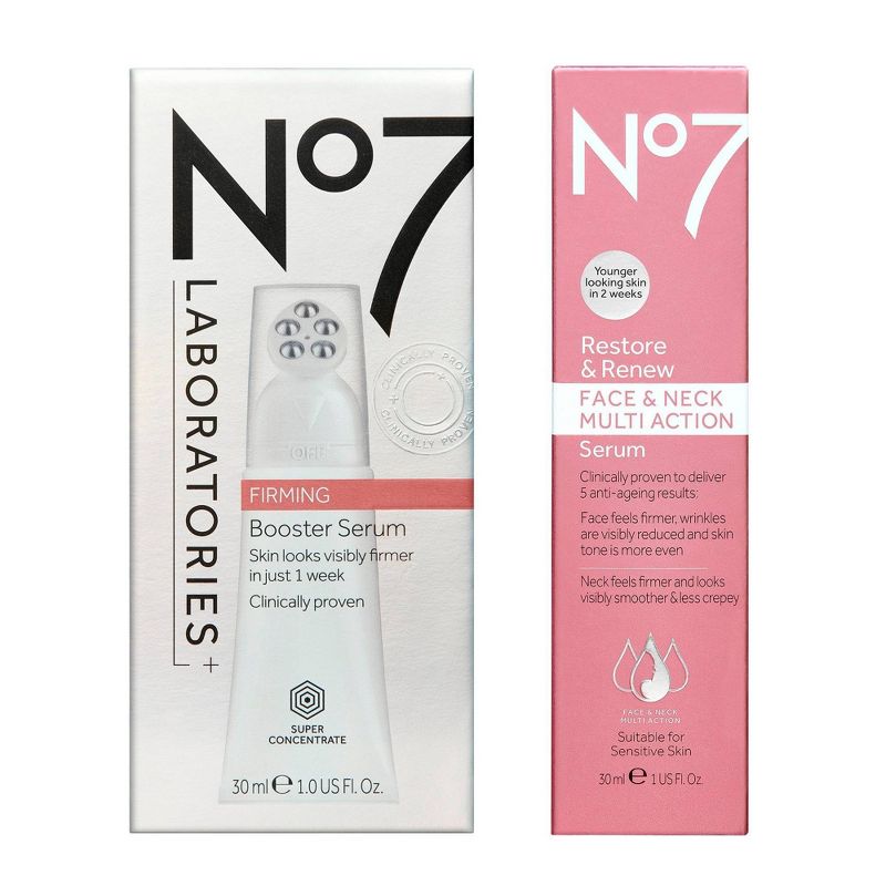 No7 Restore & Renew Multi Action Serum & Laboratories Firming Booster Serum Duo - 2ct