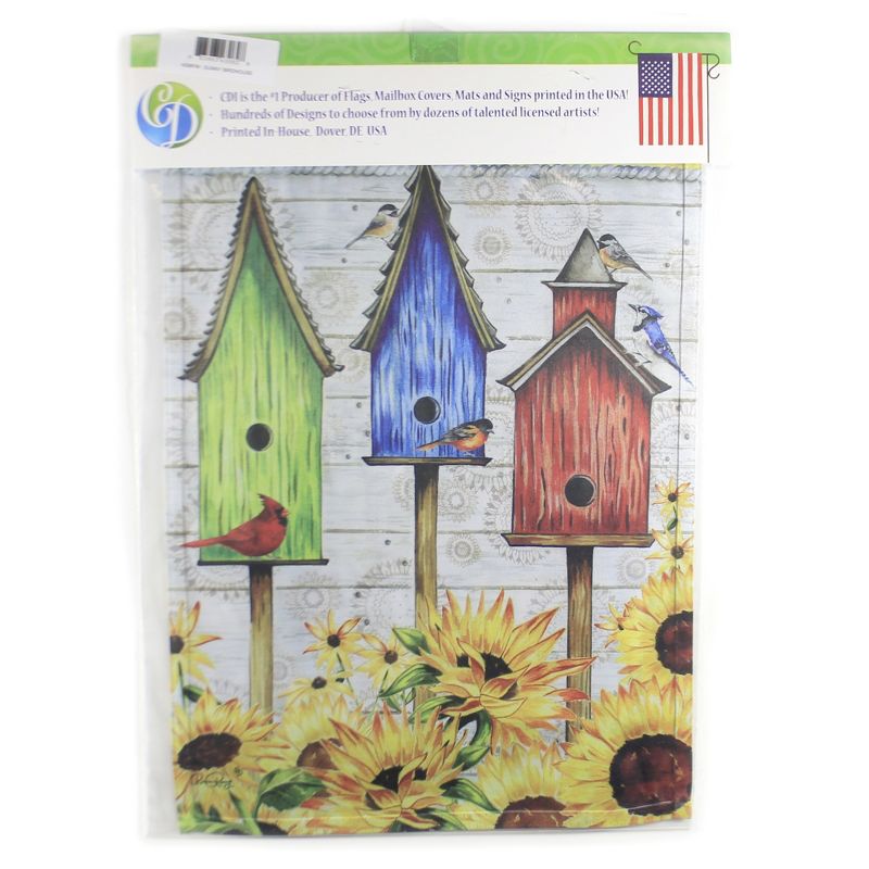 Home & Garden 17.75" Sunny Birdhouse Garden Flag Printed In The Usa Custom Decor  -  Flags