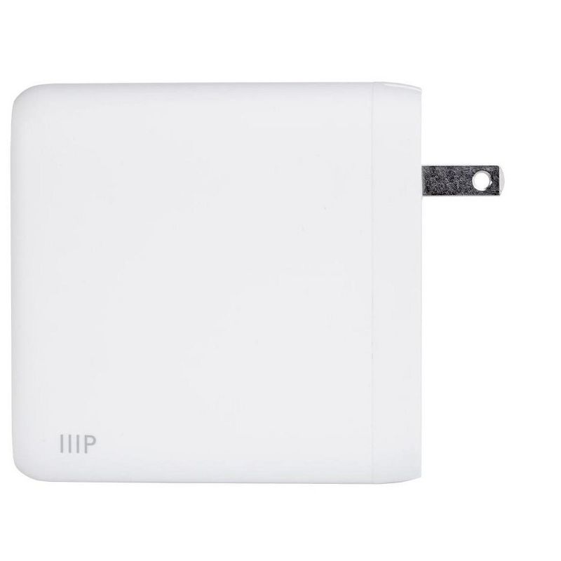 Monoprice USB-C Charger, 68W 2-port PD GaN Technology Wall Charger White, for MacBook Pro/Air, iPad Pro, iPhone 12/11/Pro/Max/XR/XS/X, Pixel, Galaxy