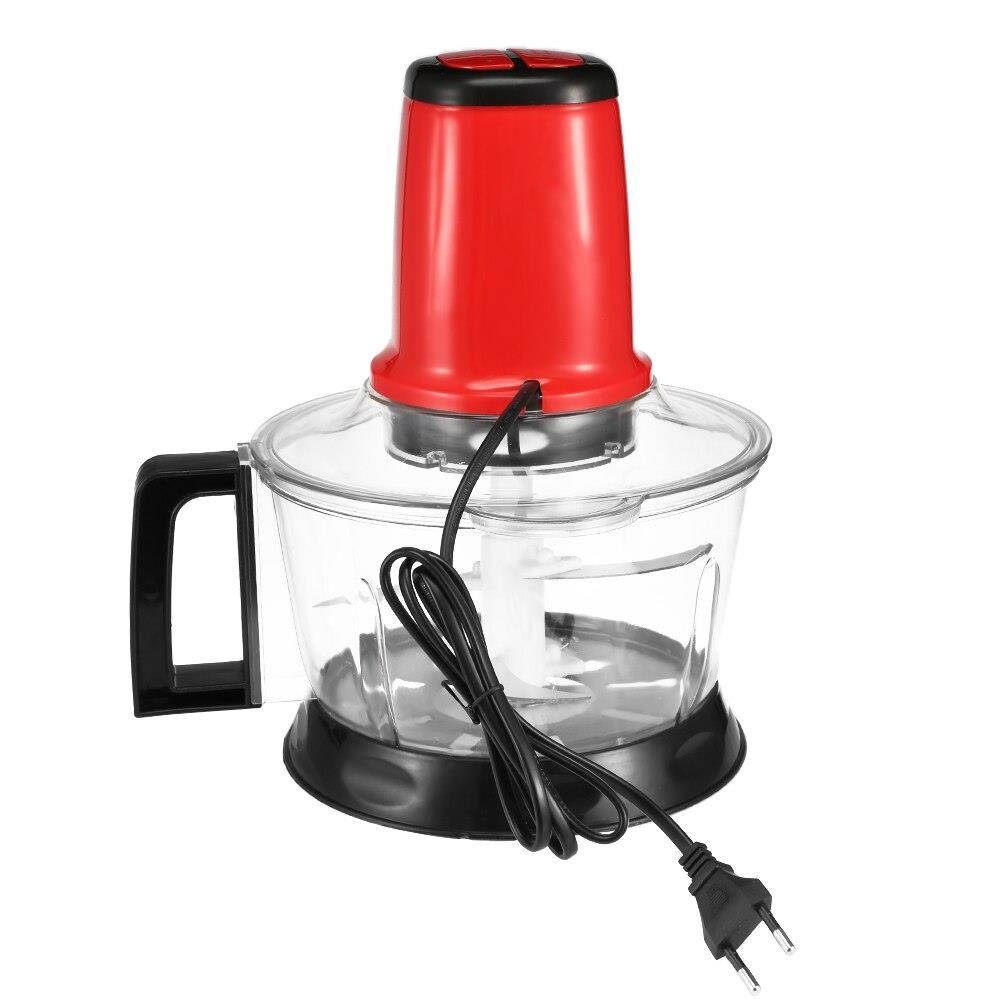 2.6L 220V 50Hz 250W Red Multifunctional Electric Meat Grinder Food Chopper US 2 Pin Plug Split Design Rated Working Time 20s