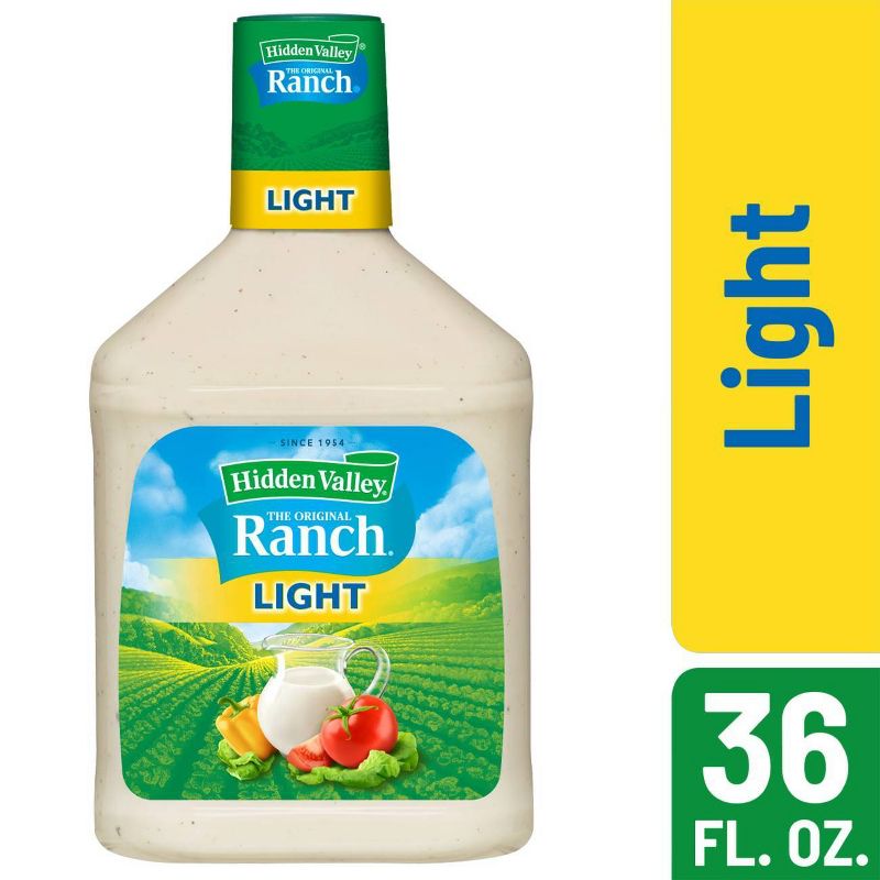Hidden Valley Original Ranch Light Salad Dressing & Topping, Gluten Free, keto-friendly - 36fl oz