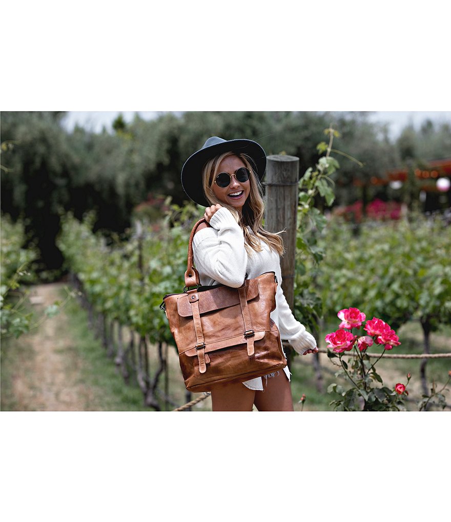 Bed Stu Big Fork Leather Handmade Tote Bag