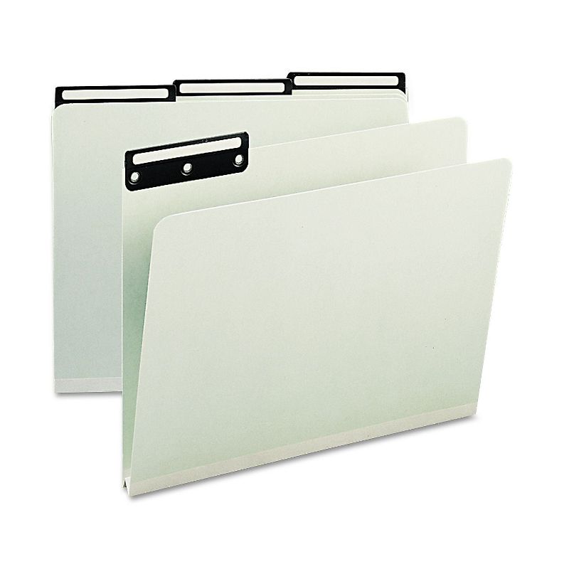 Smead One Inch Expansion Metal Tab Folder 1/3 Tab Letter Gray Green 25/Box 13430
