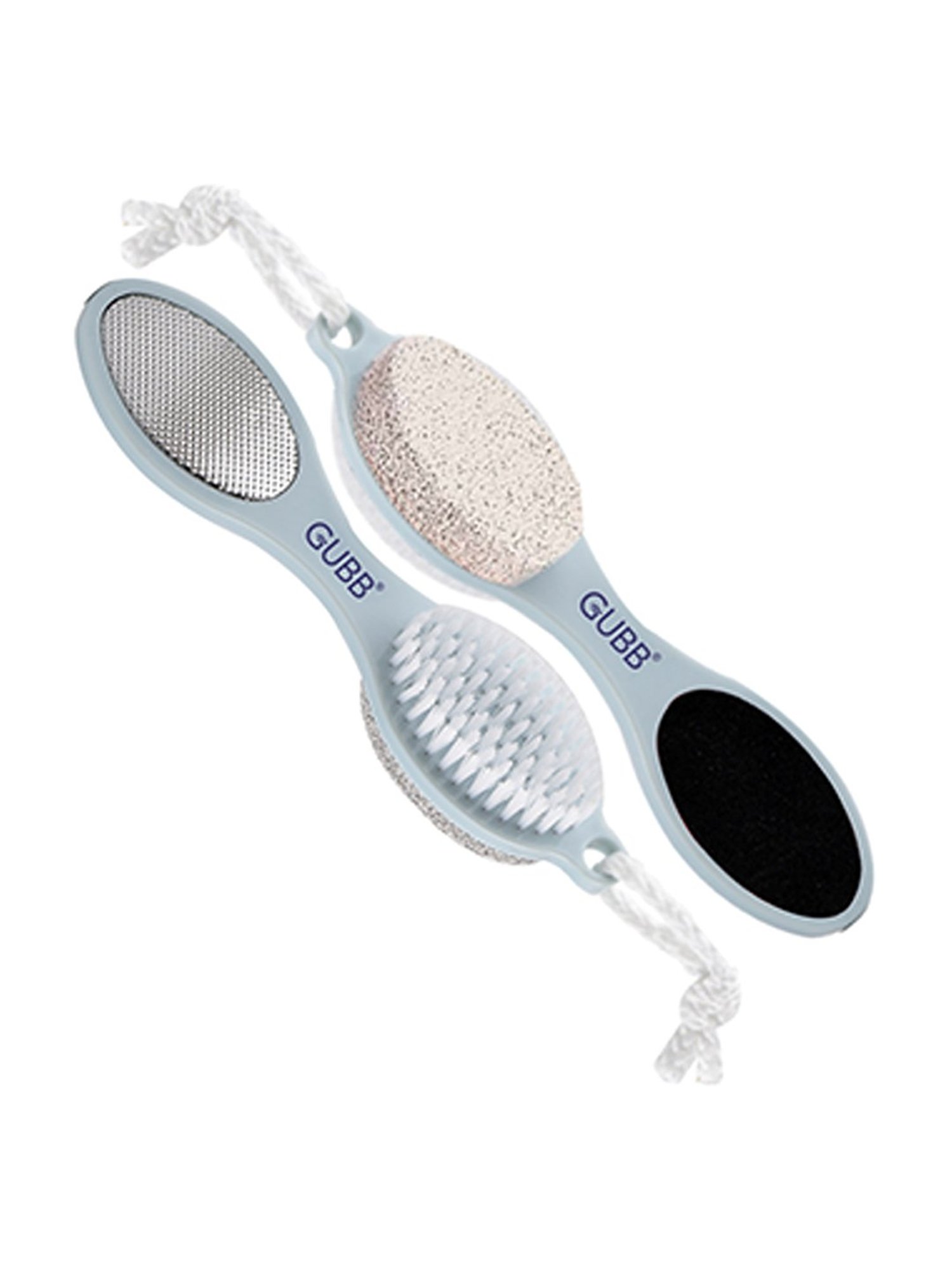 GUBB 4 Way Pedicure Set for Dead Skin Removal - Pumice Stone, Foot Brush, Foot Rasp & Foot File