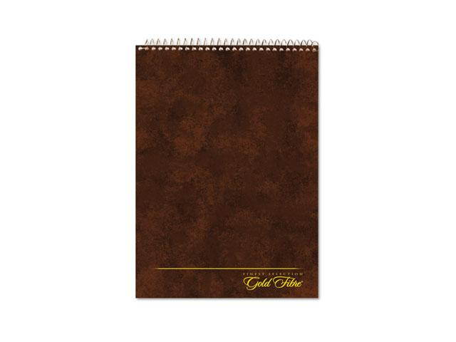 Ampad 20-813 Gold Fibre Wirebound Legal Pad, Letter, White, Brown Cover, 70 Sheets