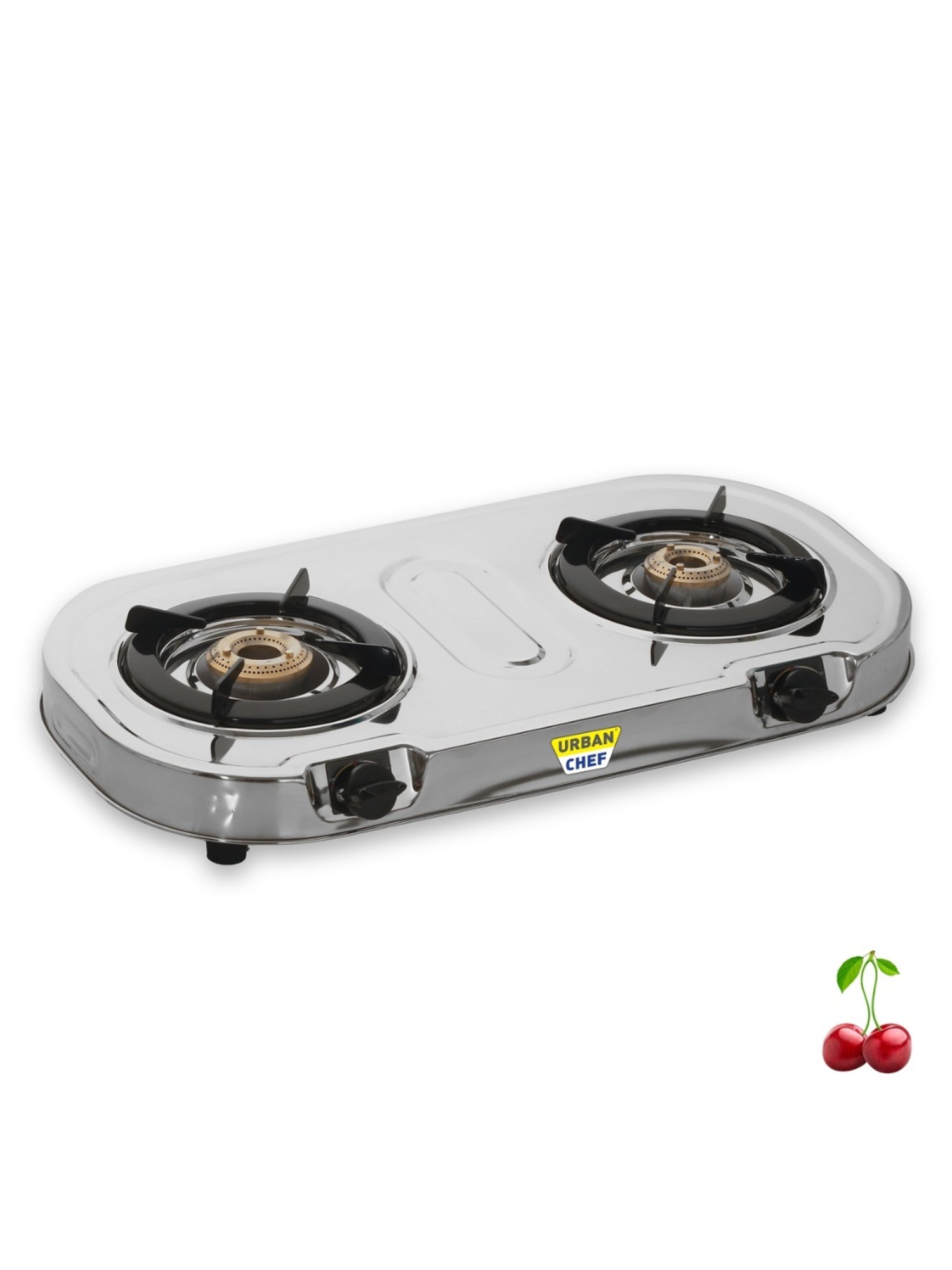 Urban Chef Gas Stove with 2 Burners ( Silver/Black )