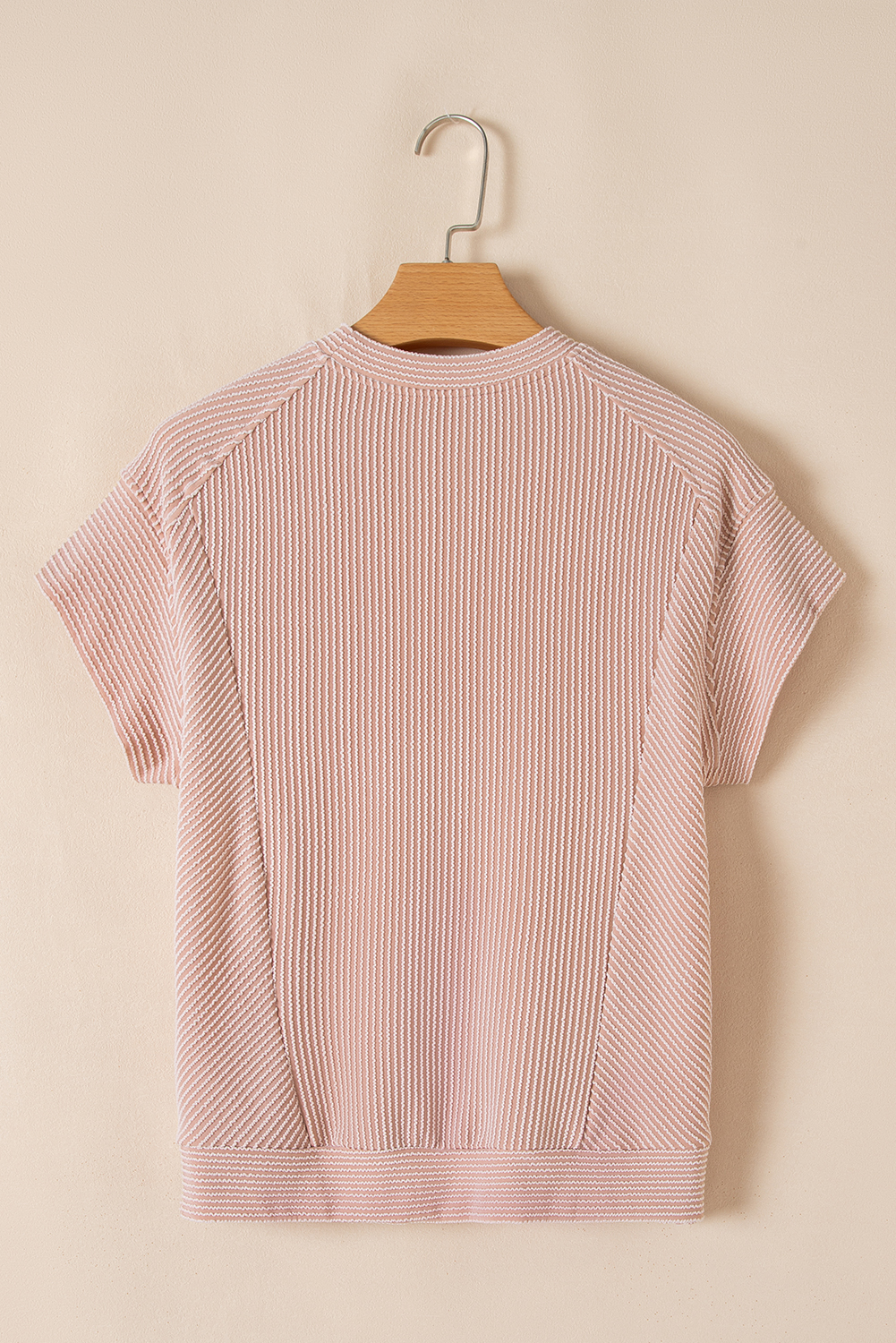 Green Solid Color Quilted Long Sleeve Top and Wide Leg Pants Set